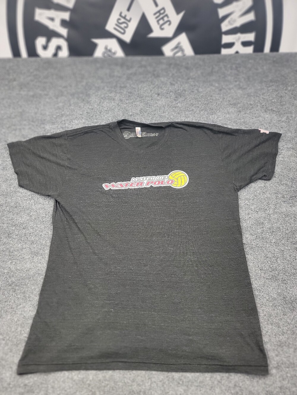 Vintage Mater Dei Water Polo American Apparel T-Shirt Charcoal Black XL